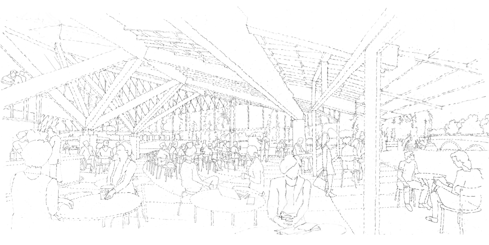 BREWHOUSE – VIEW TOWARDS THE CAM – © GRAFTON ARCHITECTS